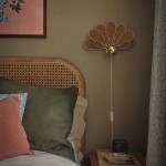 Applique murale fleur, modèle Art Déco, La Classique, lin Camel