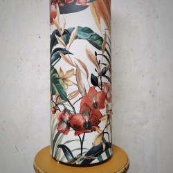 Lampe d'ambiance cylindrique, imprimé tropical