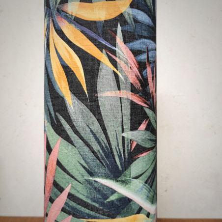 Lampe d'ambiance cylindrique, imprimé tropical