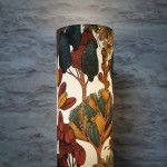 Lampe d’ambiance cylindrique – Imprimé fleuri vintage