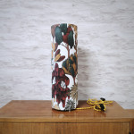 Lampe d’ambiance cylindrique – Imprimé fleuri vintage