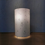 Lampe de chevet enfant – Tissu imprimé lamas alpagas