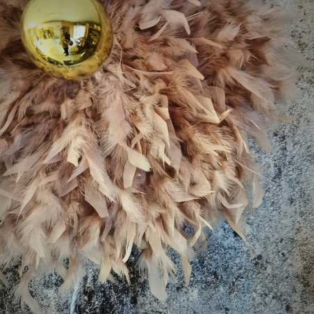 Applique murale plumes vieux rose