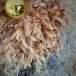 Applique murale plumes vieux rose