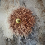 Applique murale plumes vieux rose