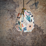 Suspension, baladeuse structure vintage en métal, imprimé fleur aquarelle