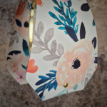 Suspension, baladeuse structure vintage en métal, imprimé fleur aquarelle
