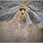 Suspension Vent de Pétales, imprimé Eté en Bleu