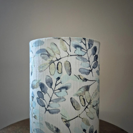 Lampe tube à poser imprimé fleuri pastel