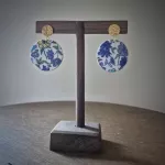 Boucles d'oreilles, imprimé fleuri