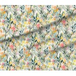 Tissu motif fleuri aquarelle
